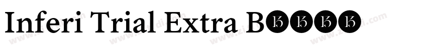 Inferi Trial Extra B字体转换